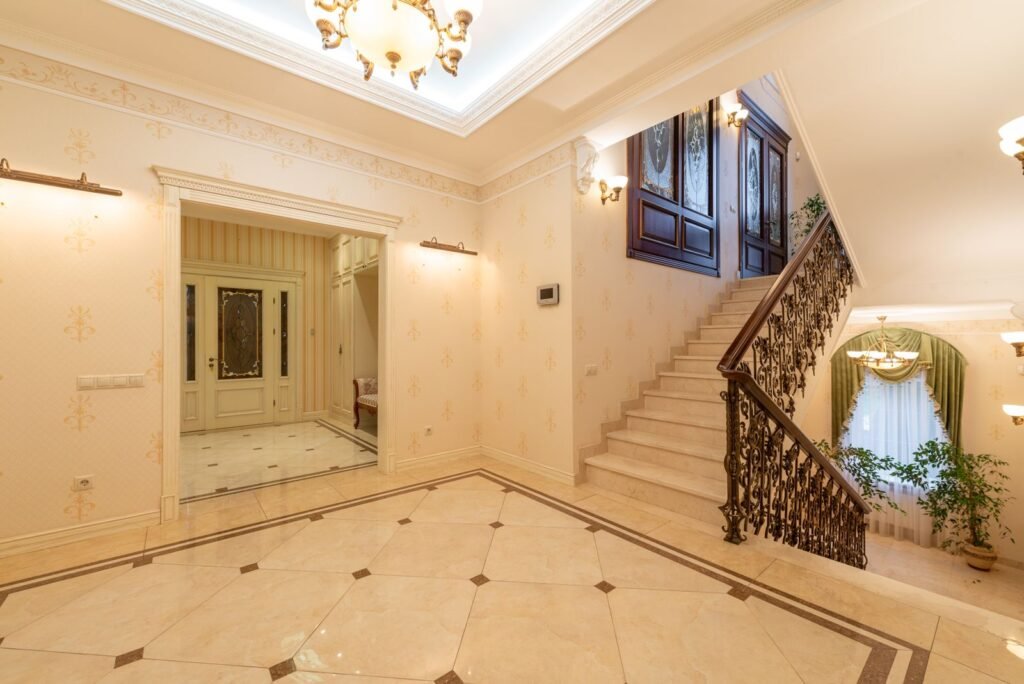 Grand interior hall with staircase